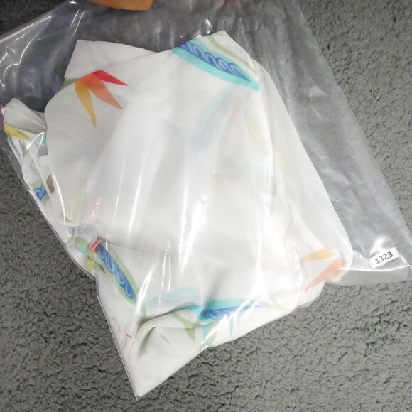 Banana Bay Fine Resort Wear Wrap Womens Size S White Floral Tie Front - Picture 13 of 13